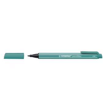 STABILO pointMAX fixka – tyrkysová – medium – 0,8 mm – atrament na vodnej báze – nylonový plstěný hrot