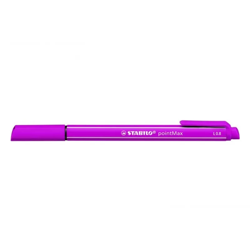 STABILO pointMAX fixka – ružová – medium – 0,8 mm – atrament na vodnej báze – nylonový plstěný hrot