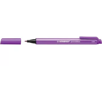 STABILO pointMax fixka – fialová – medium 0,8 mm – guľatá – atrament na vodnej báze – nylonový vláknitý hrot
