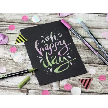 STABILO Pen 68 Metallic fixka - metalická ružová - 1 ks