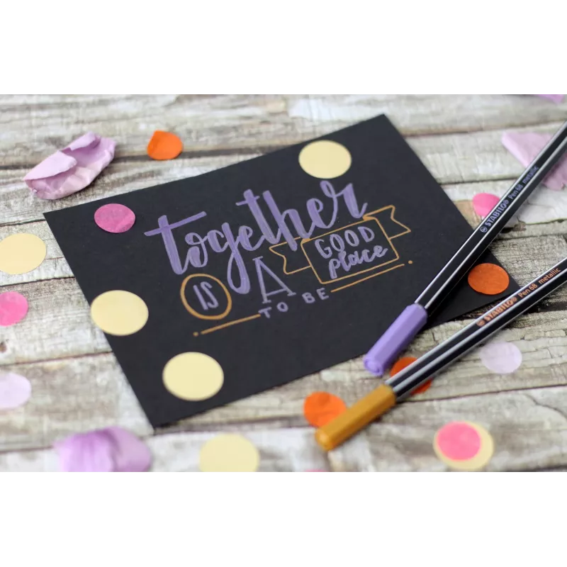STABILO Pen 68 Metallic fixka - metalická ružová - 1 ks
