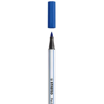 STABILO Pen 68 Brush - modrá - štetec hrot - atrament na vodnej báze - šesťhranná - 1 fixka