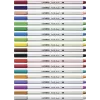 STABILO Pen 68 Brush - modrá - štetec hrot - atrament na vodnej báze - šesťhranná - 1 fixka