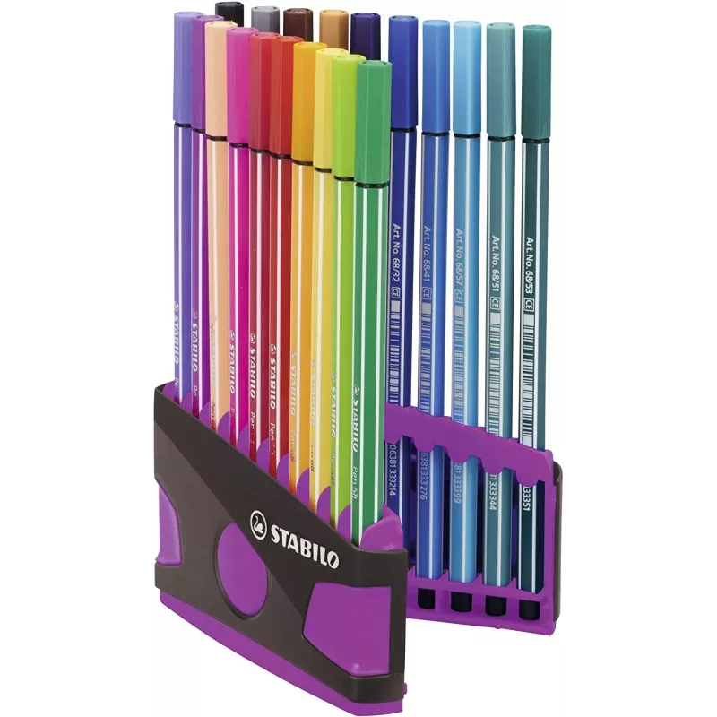 STABILO Pen 68 fixka - farby sortiment - balenie 20 ks