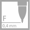 STABILO PALETTE náhradná náplň Nero Black Fine 0,4 mm 1 kus