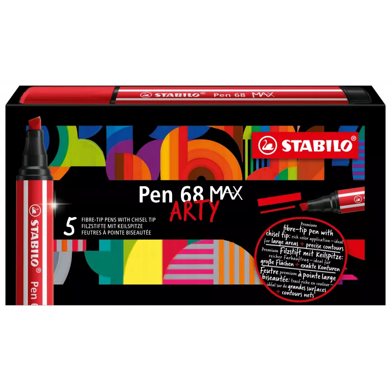 STABILO Pen 68 MAX zelená fixka s klinovým hrotom