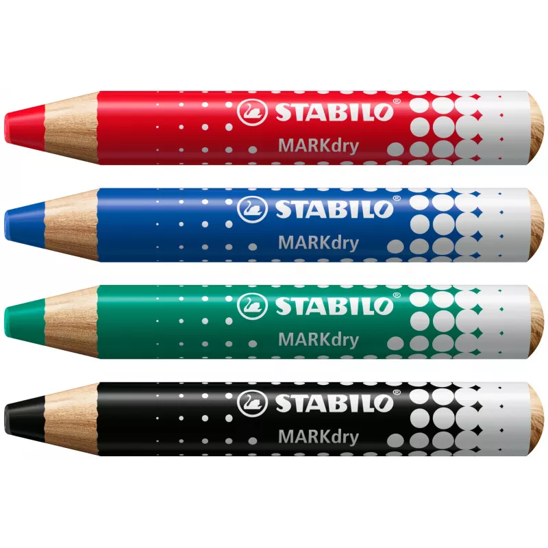STABILO MARKdry Drywipe Marker na biele tabule čierny balenie 5 ks