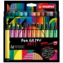 STABILO Pen 68 MAX 24 ks puzdro ARTY fixka s klinovým hrotom