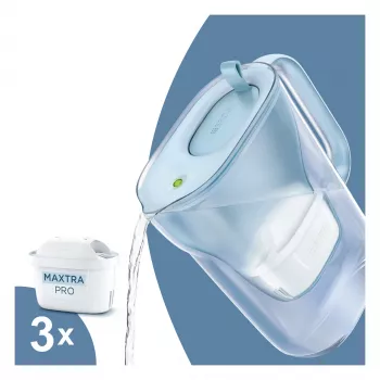BRITA Style Eco filtračná kanvica na vodu, Glacier Blue, vrátane 3 filtrov MAXTRA PRO All-in-1