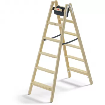 Hailo Master H80 2x6 stupňov obojstranný rebrík, nosnosť 150 kg, strieborná