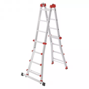 Hailo M80 4x4 priečkový rebrík - kombinovaný rebrík, hliník, nosnosť 150 kg