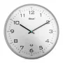 MEBUS 13081 rádiom riadené nástenné hodiny strieborná 30 cm