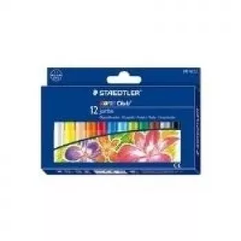 STAEDTLER Noris Club 243 NC12 voskovky - 12 zmiešaných farieb - 11 mm priemer - kartónová krabica