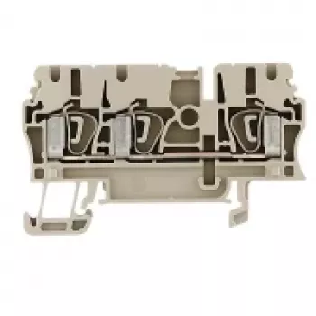 Weidmüller ZDU 2.5/3AN priechodková svorka, pružinové pripojenie, 2,5 mm², béžová, 100 kusov