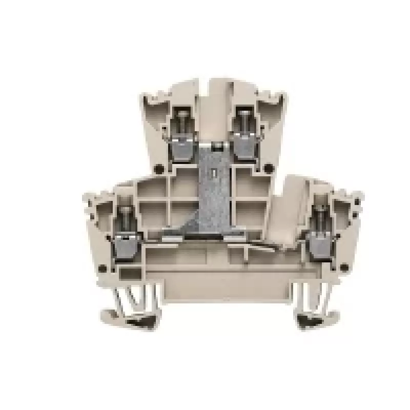 Weidmüller 1022300000 priechodná svorka, 2-poschodová, skrutkovacia prípojka, 500 V, 24 A, 4 mm², tmavobéžová