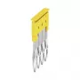 Weidmüller ZQV 2.5/4 priečny prepojovač, 4-pólový, 2,5 mm², žltá, 60 ks