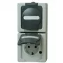 Heinrich Kopp 131456008 zásuvka Schuko 2-násobná zvislá, nástenná, čierna/sivá, 250V, 16A