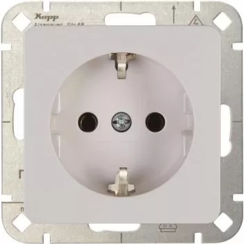 Heinrich Kopp Kopp HK02 zásuvka s ochranným kontaktom Arctic White zápustná 16A 250V typ F s detskou poistkou
