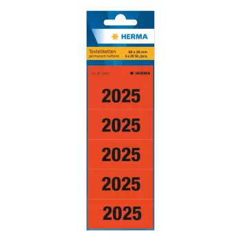 HERMA 100 obsahových etikiet 2025 červená (1685)