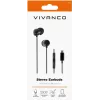 Vivanco stereo USB-C in-ear slúchadlá, čierne (61752)
