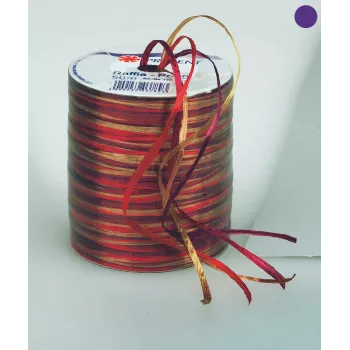 C.E. Pattberg darčeková stuha Raffia lesklá červená/zlatá 3,0 mm x 50,0 m