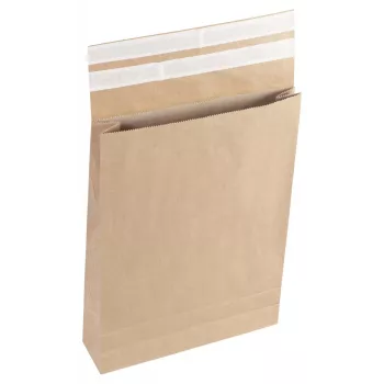 Vereinigte Papierwarenfabriken skladacie tašky Classic Double-Fix uzatvorenie cca DIN A3 bez okienka hnedá s 8,0 cm skladacím dnom - FLEXIPAK CLASSIC 2FVMF000514