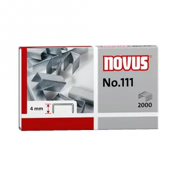 Novus No.111 sponky - 4 mm - 2000 ks - 15 listov - kov - sivá
