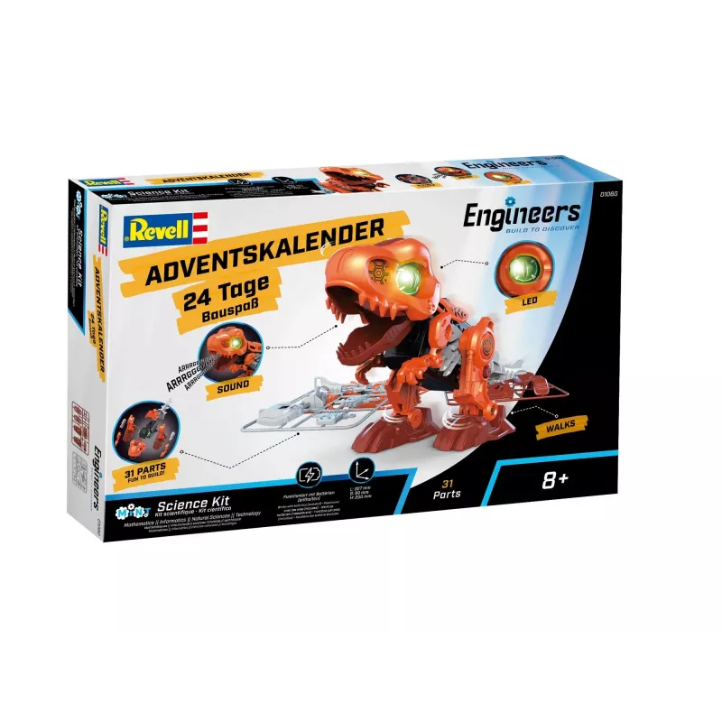 Revell adventný kalendár 'Electric T.Rex' s pohyblivými dielmi (01060)