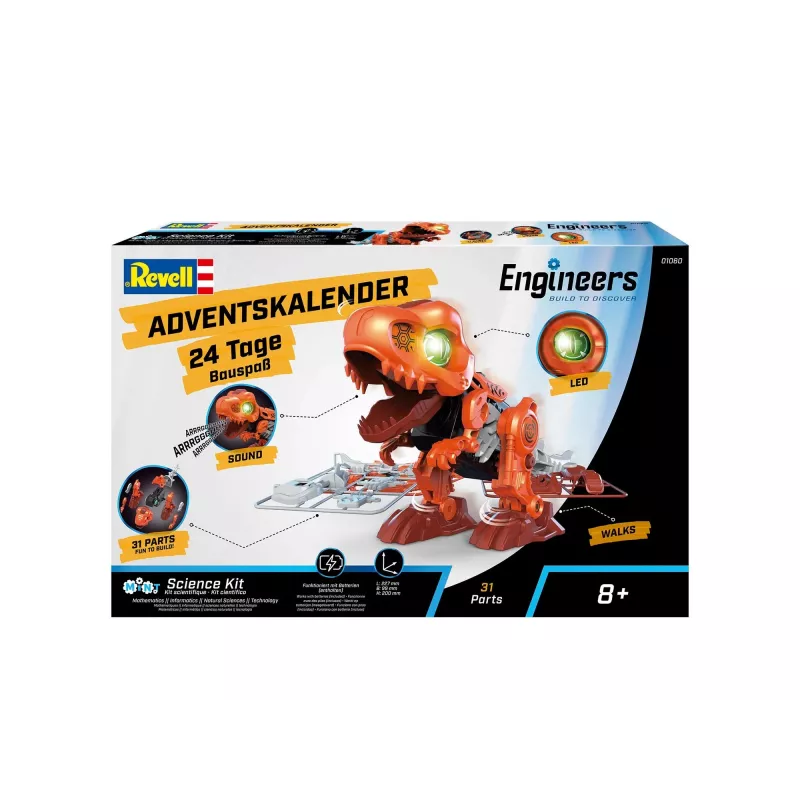 Revell adventný kalendár 'Electric T.Rex' s pohyblivými dielmi (01060)