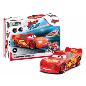 Revell Build & Play Disney Pixar Cars Lightning McQueen vozidlo so svetlom a zvukom, mierka 1:20, stavebnica na zostavenie