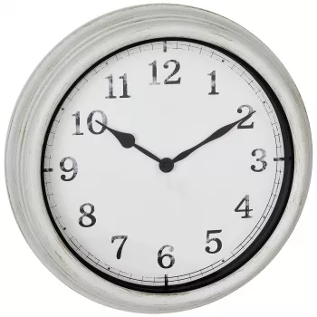 TFA 60.3067.02 vonkajšie kovové nástenné hodiny biela 380 mm