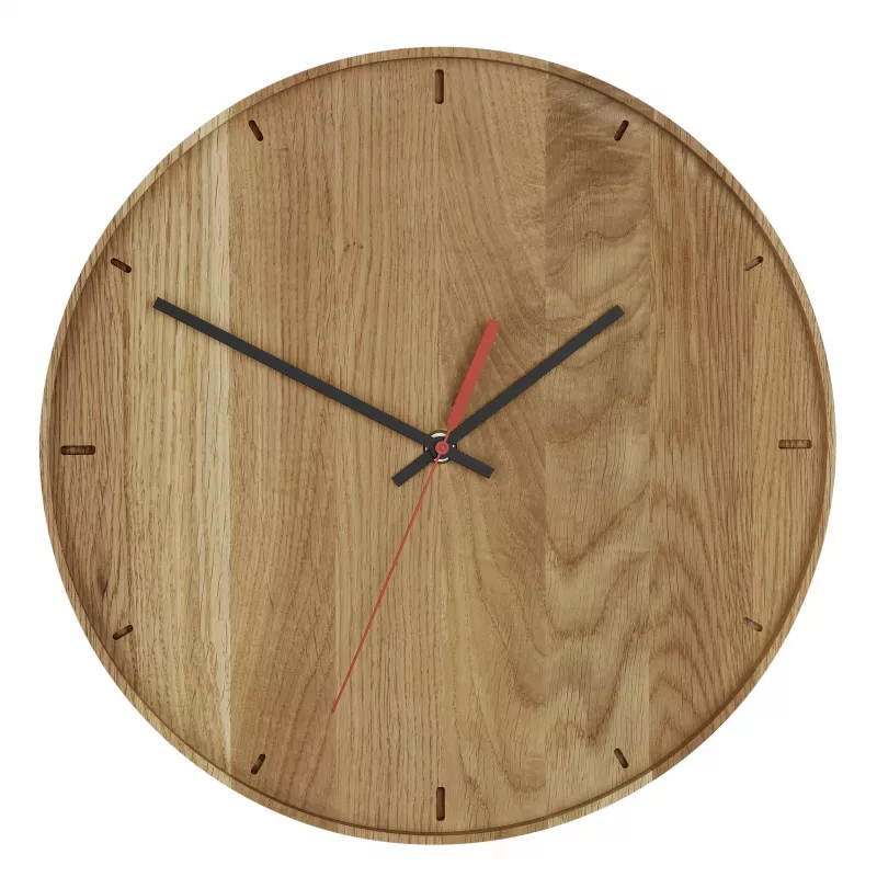 TFA Dostmann 60.3070.01 quartzové nástenné hodiny 350 mm x 40 mm pravé dubové drevo