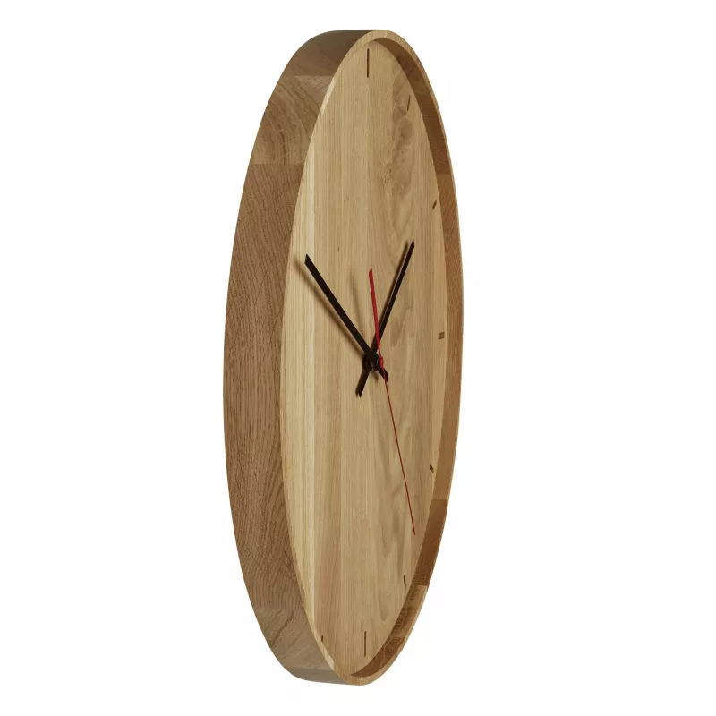 TFA Dostmann 60.3070.01 quartzové nástenné hodiny 350 mm x 40 mm pravé dubové drevo
