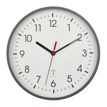 TFA Dostmann 60.3550.10 rádiom riadené nástenné hodiny 24,5 cm x 4,2 cm sivá