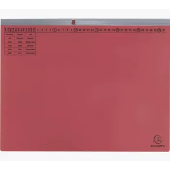 Exacompta 370203B klasický zakladač na spisy - kartón - červený - 320 g/m² - 265 x 316 mm - A4