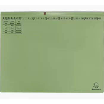 Exacompta 370225B zakladač - kartón - zelená - 320 g/m² - 265 x 316 mm - A4