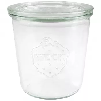 WECK zavárací pohár 580 ml sada 6 ks - transparentné zaváracie poháre s viečkami, sponkami a gumenými tesneniami