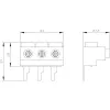 SIEMENS SIRIUS 3RV1915-5A napájacia svorka, 3-pólová, skrutková svorka, 690 V, IP20