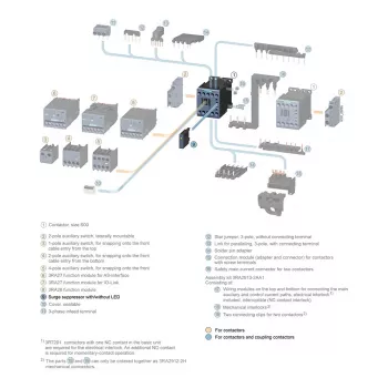 Siemens 3RT2916-1BD00 obmedzovač prepätia / zvodič prepätia 127-240VAC 150-250V pre SIRIUS 3RT2 stýkače