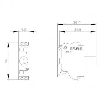 Siemens SIRIUS ACT LED modul s integrovanou LED AC/DC 24V biely