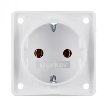 Berker W.1 nástenná SCHUKO zásuvka IP44 polárna biela 250V 16A