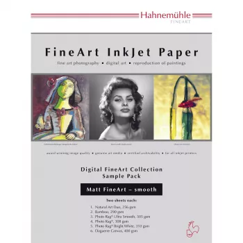 Hahnemühle Digital FineArt A4 testovací balík matné, hladké papiere