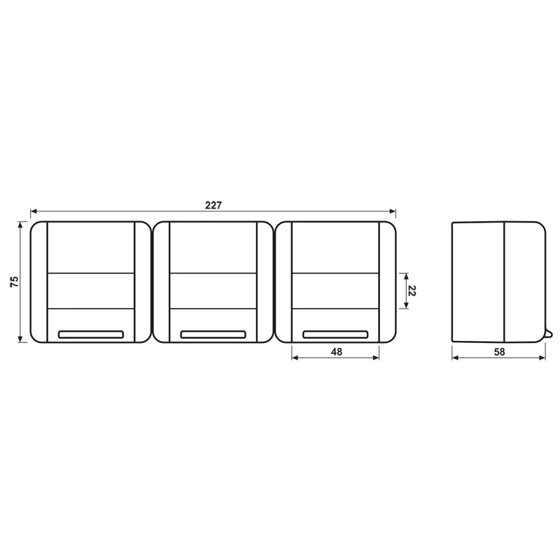 JUNG SCHUKO zásuvka 3-násobná 16A 250V 8230 NAW Alpine White