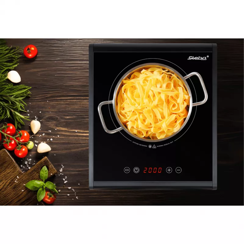 Steba HK 25 keramická sklokeramická varná doska 2000W 1 varná zóna čierna/strieborná