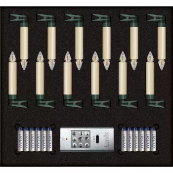 Krinner Superlight Bavaria Mini Flame sada 12 kusov slonovina