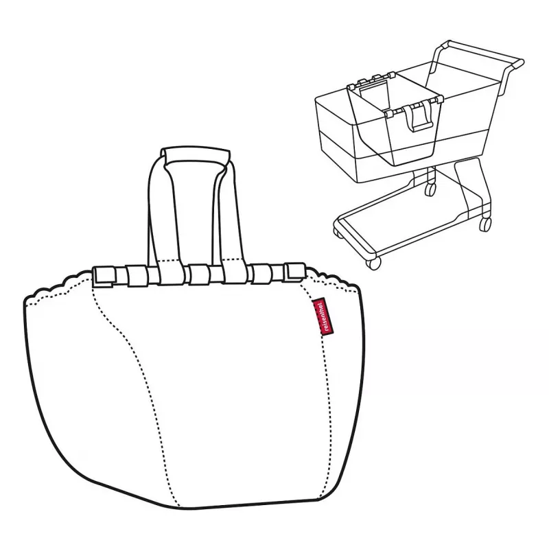 Reisenthel Easyshoppingbag čierna - 30L nákupná taška s uchytením na vozík