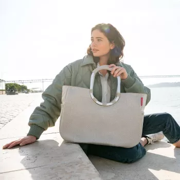 Reisenthel Loopshopper L Herringbone Sand nákupná taška
