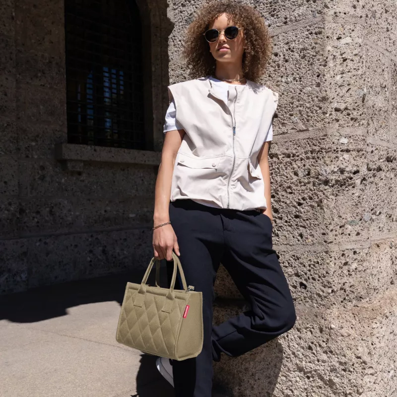 Reisenthel dailyshopper XS rhombus olive mini nákupná taška