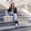 Reisenthel Carrybag Summerstripes Coffee nákupný košík 22L