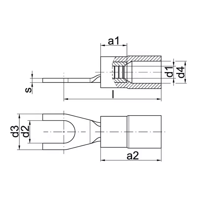 Klauke Lisovacie káblové oko 1,5-2,5 mm² izolované 630C/5